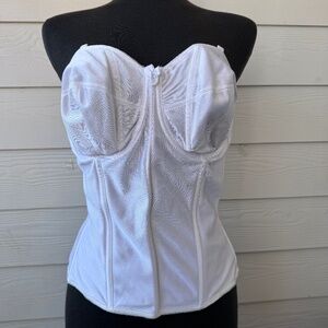 Vintage Empire Intimates Corset Top | 40DD | White | Lingerie Bustier